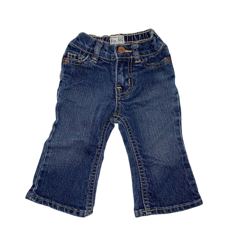 The Children's‎ Place Baby Girl Bootcut Stretch Jeans Dark Wash Heart 6-9 Months